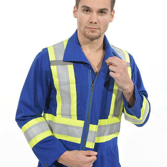 FR clothing Fire Resistant Suit with reflective trim flame resistant coverall