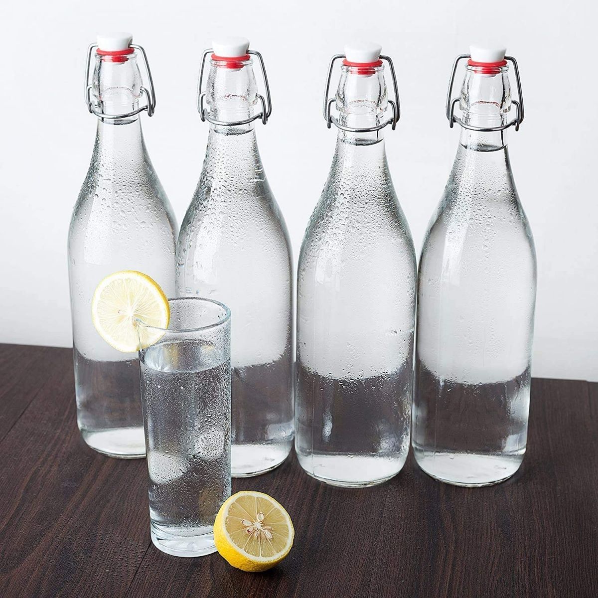 16 oz 500ML Swing Top Glass Bottles with Caps Stoppers for Water Liquor Kombucha Small Glass bottles