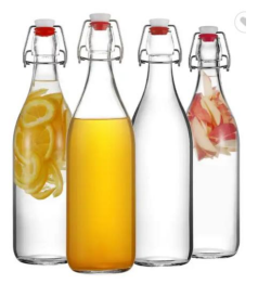 16 oz 500ML Swing Top Glass Bottles with Caps Stoppers for Water Liquor Kombucha Small Glass bottles