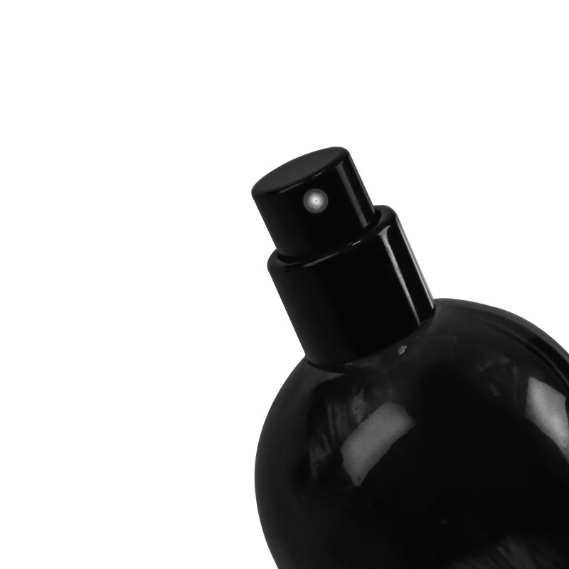 Wholesale 100ml 50ml 30ml  Black Glass Perfume Bottle Luxury Round Perfume Glass Bottle With Cap