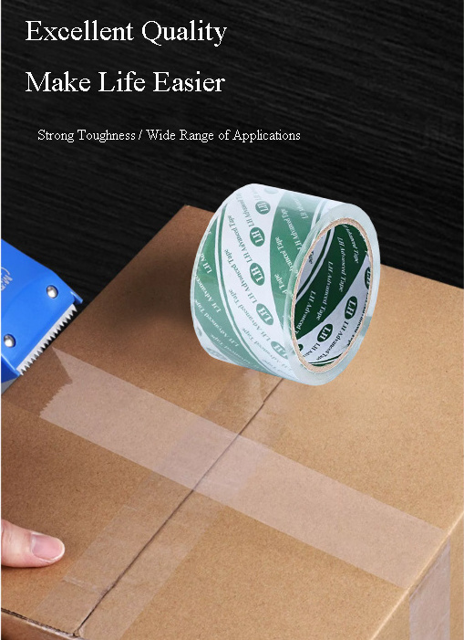 Super Clear  Bopp Tape Packaging Water Acrylic Adhesive Printed Packing Tape Clear Bopp Opp Packing Tape For Carton Sealing