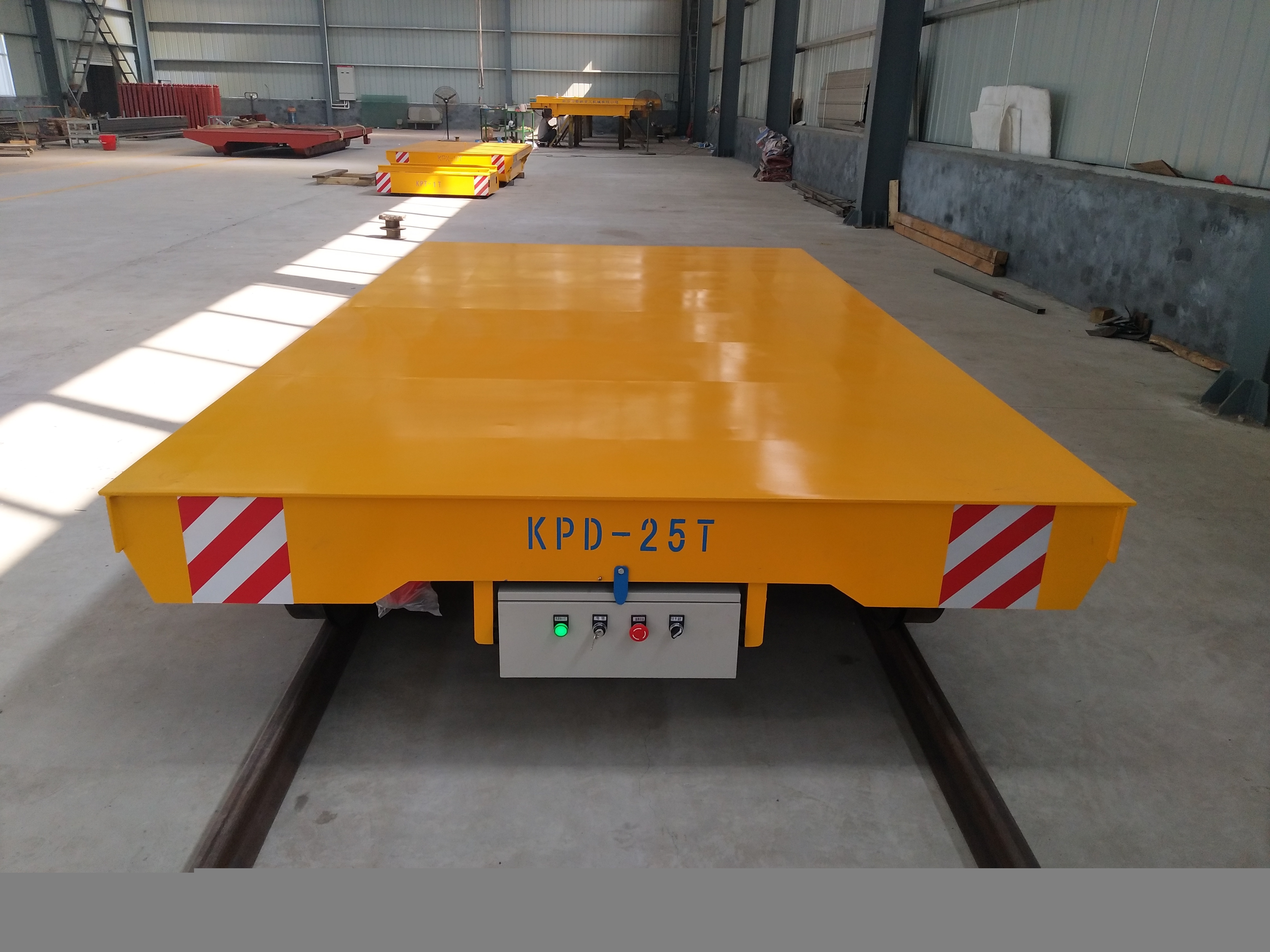 Factory 25tons track conducting electric cart heavyduty rail transfer cart