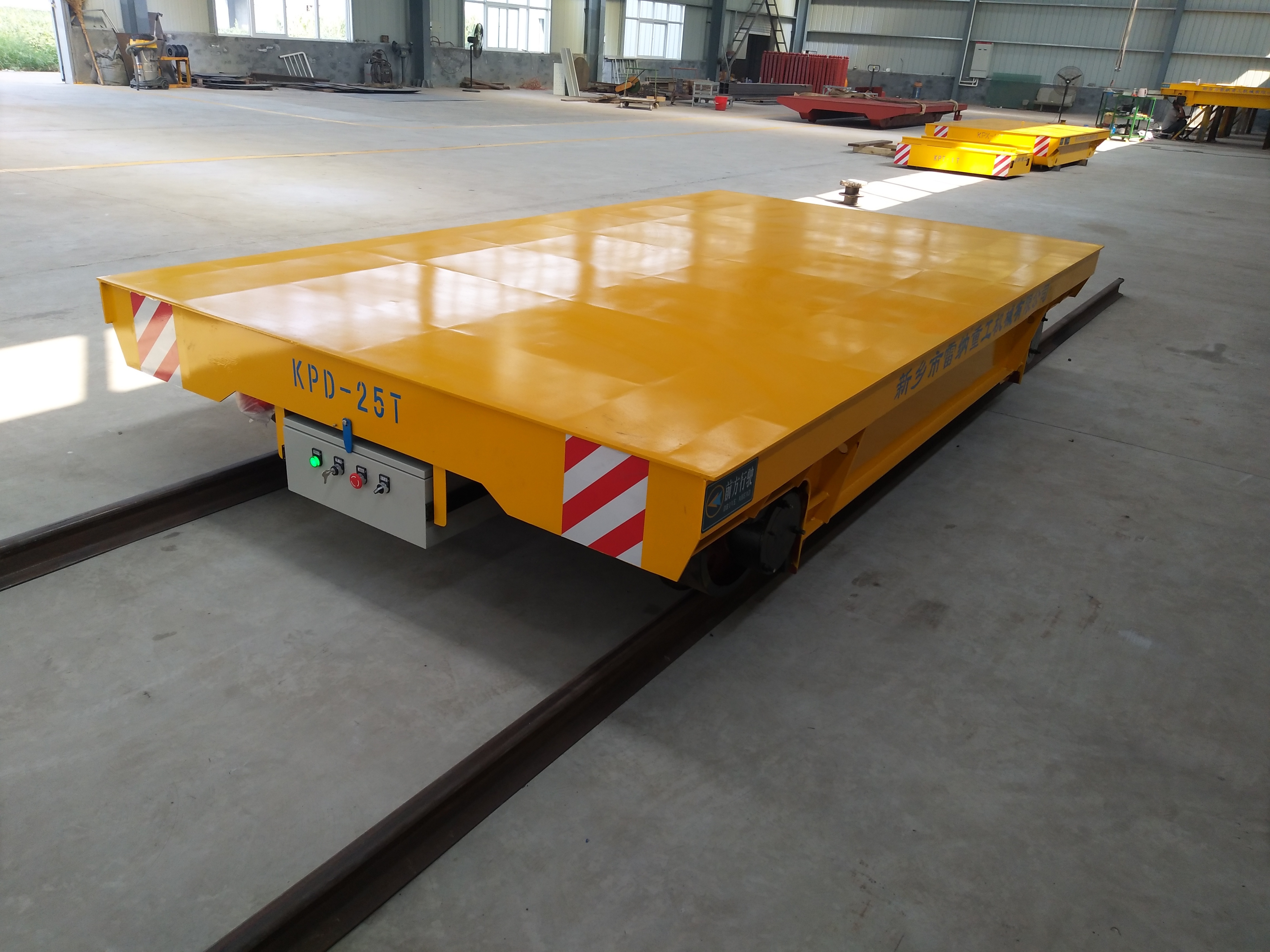 Factory 25tons track conducting electric cart heavyduty rail transfer cart