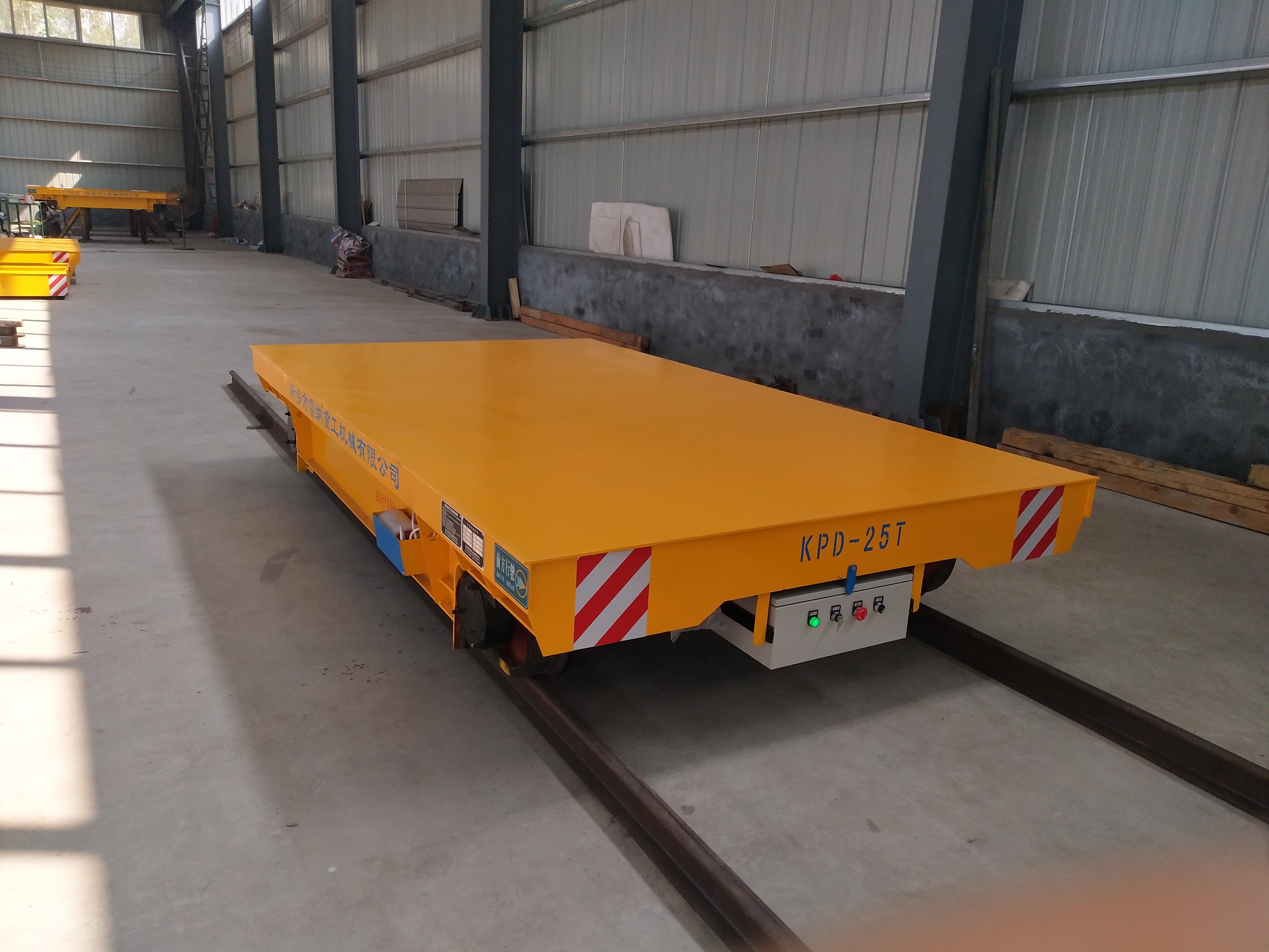 Factory 25tons track conducting electric cart heavyduty rail transfer cart