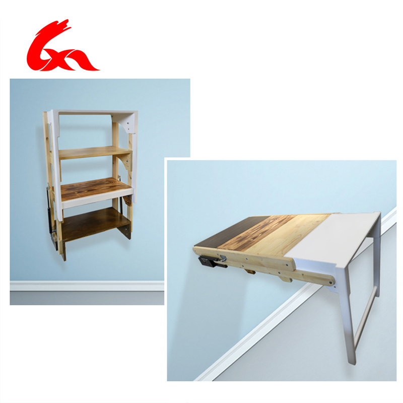 Multifunctional Wall-mounted Dining Table Folded As Wall Storage Shelf Balcony Living Room Foldable Desk Wall Shelf