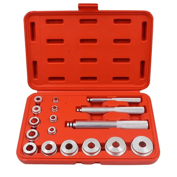 17Pcs Automotive Wheel Bush Bearing Race Installation and Removal Seal Bushing Driver Set Aluminum Axle Install Remove Tool