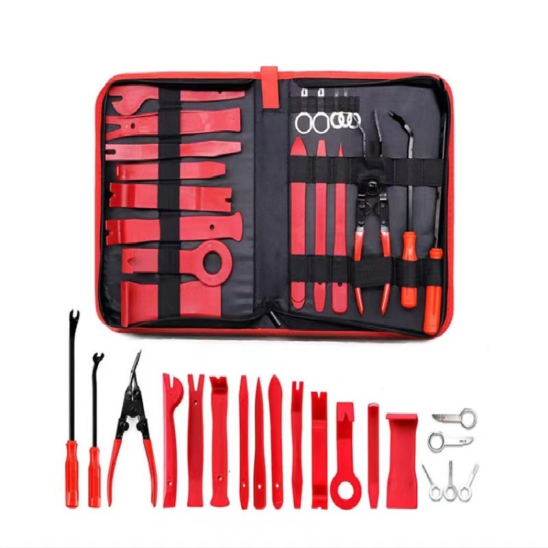 Car Trim Removal Tool Kit Clip Plier Upholstery Remover Set for Auto Door Panel Audio Dashboard with Storage Bag