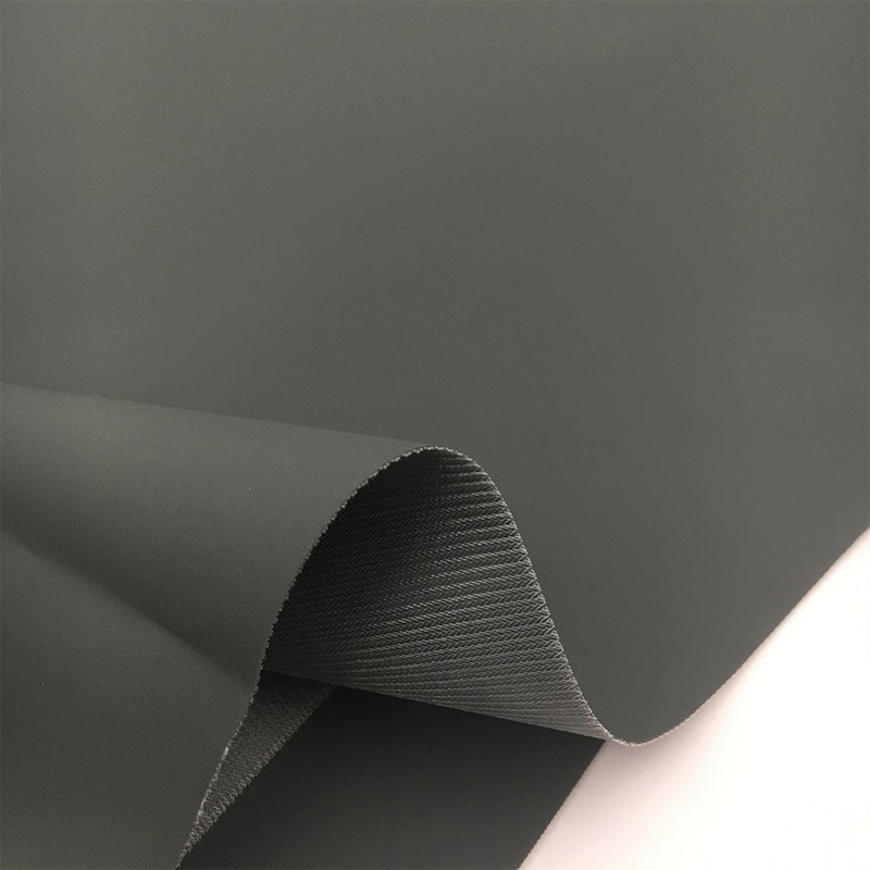 Manufacturer Supply Customized Flame Retardant Oil Resistant PU Coated Polyester PVC Black Water Proof Woven Fabric