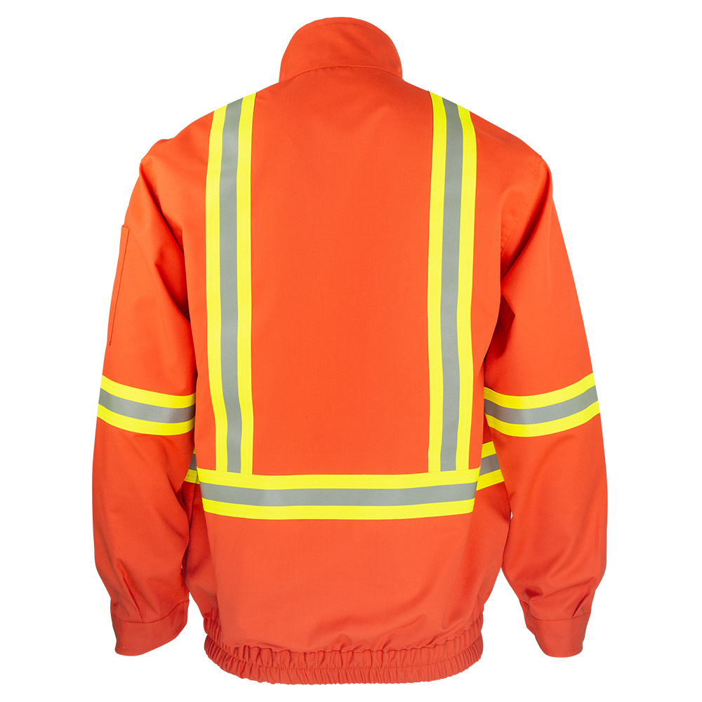 Custom Fireproof Flame Resistant Construction Fire Retardant Work Fire Man High Reflective Hi Vis Heated FR Work Wear Jacket