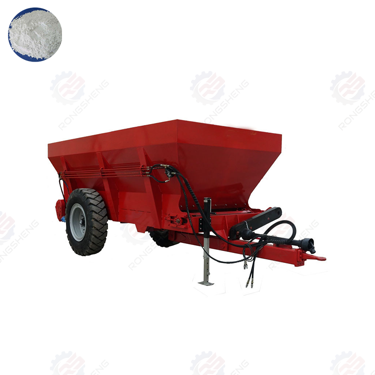 Tractor trailed granular organic fertilizer manure compost lime muck cow dung spreader for 80-120 HP tractor