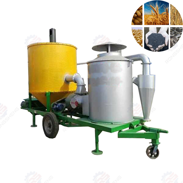 4 tons mini small mobile portable mechanical grain paddy drying rice dryer machine with biogass burner in philippines