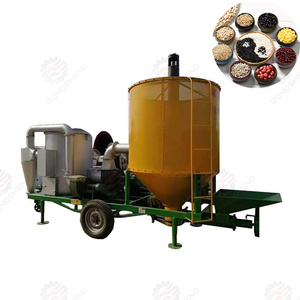 4 tons mini small mobile portable mechanical grain paddy drying rice dryer machine with biogass burner in philippines