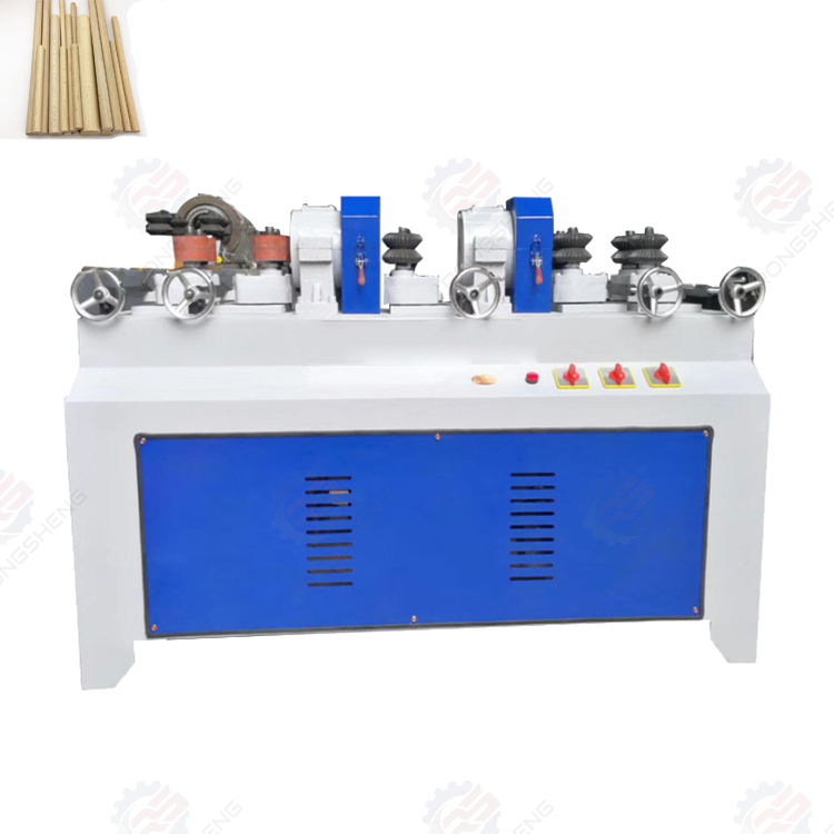 Automatic Threaded Wooden Round Stick Making Cutter Machine Broom Handle Wood Round Rod Milling Machine