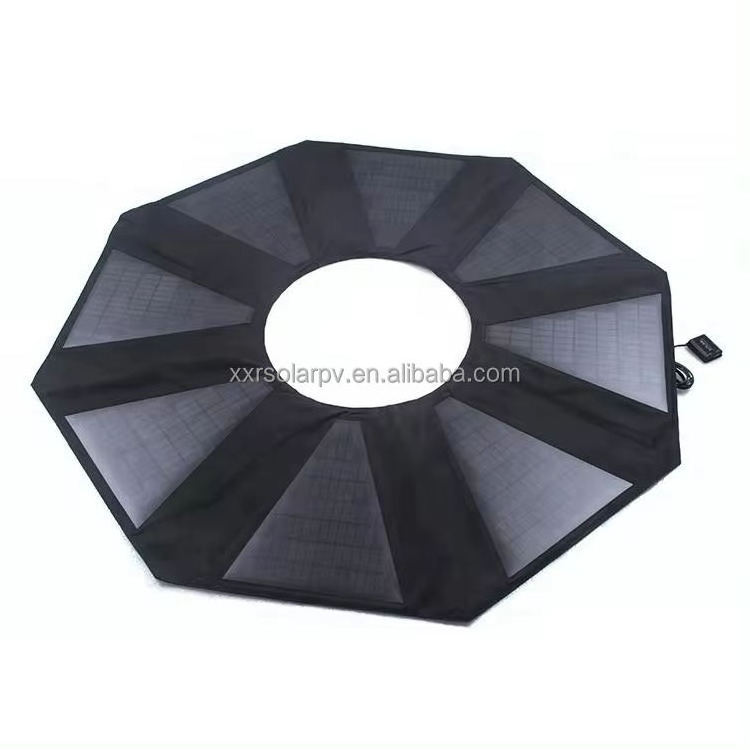 New design outdoor umbrella shape solar panel charger 50W powered led solar panel umbrella design