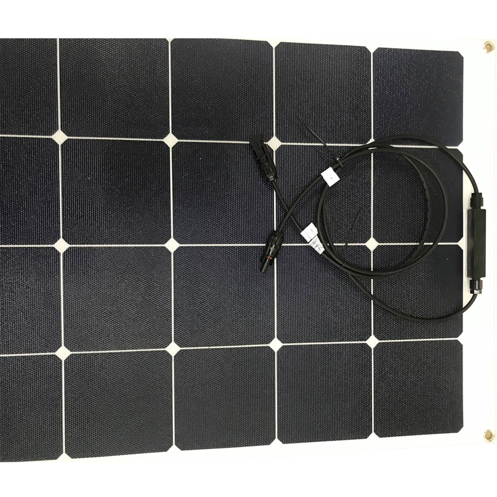 Sunpower semi-flexible solar panel 100 Watt 200 Watt Semi flexible thin Film solar panel