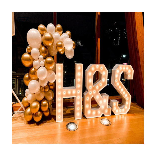 Fast Delivery Electronic Signs Pvc LED House Number 4 Ft Giant Light up 0-9 Number Marquee Letter for Wedding Party Event Decor