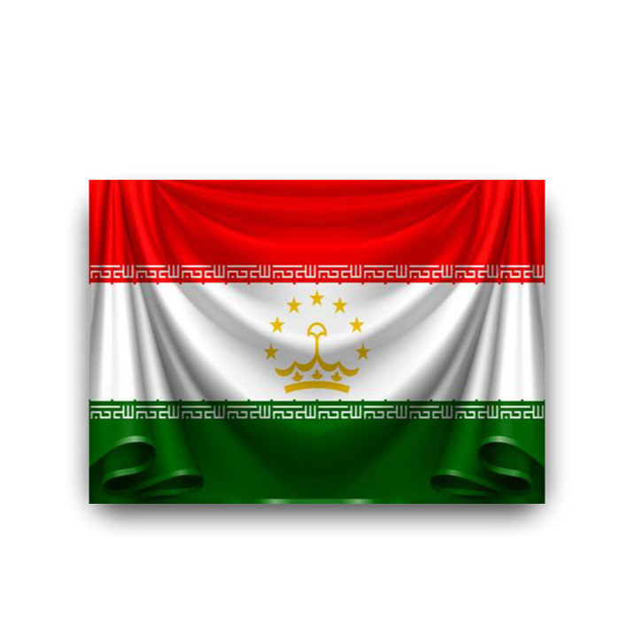 48h Fast delivery Tajikistan flag 3x5ft Customized logo Printing Flags Outdoor Promotional Single sided Printed Advertise flags