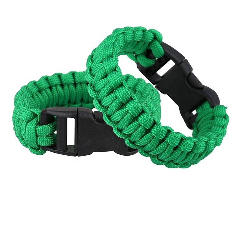 Survival Paracord Bracelet with Flint Fire Starter/Whistle Outdoor Camping ,Gift for Men Women