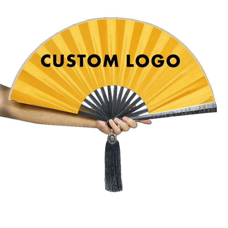 Eco-Friendly Traditional Hand Fans With Metal Rings Bamboo Fan for Personalized Gift Hand Folding Fans