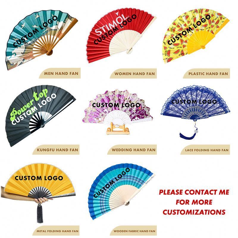 Bamboo Fabric Fan For Stylish Women Kung Fu Bamboo Hand Fan