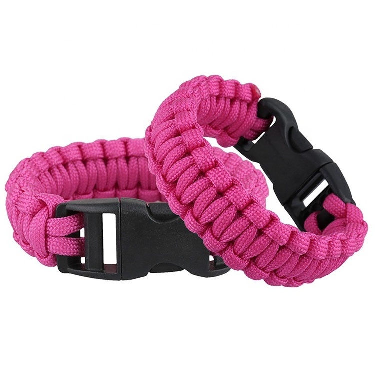 Survival Paracord Bracelet with Flint Fire Starter/Whistle Outdoor Camping ,Gift for Men Women