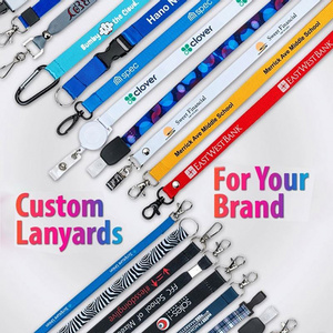 Neck Strap cute black Custom keychain water bottle lanyards holder anime lanyard lanyards with logo custom and id badge holder