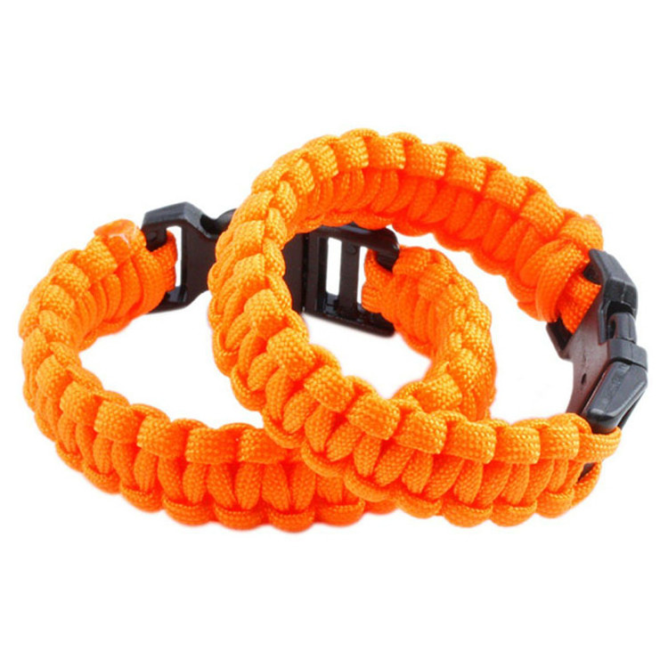 Survival Paracord Bracelet with Flint Fire Starter/Whistle Outdoor Camping ,Gift for Men Women