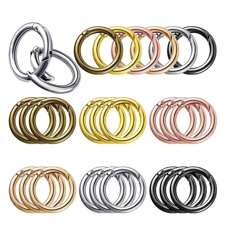 Wholesale Gold Nickel Plating Metal chains logo Keychain Split Key Ring With Chain DIY Hardware Keyrings key chain accessories