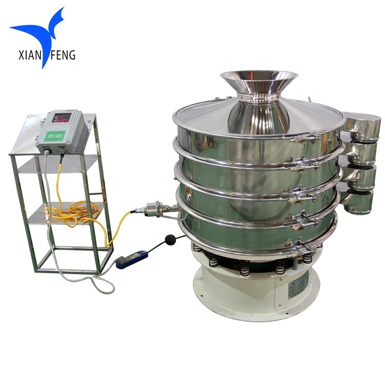 60 micron mesh fine powder screen ultrasonic rotary vibrating sieve machine