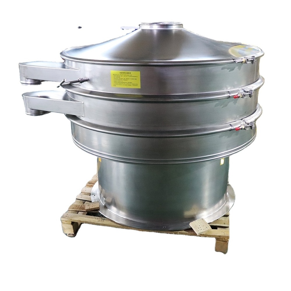 Pollen powder screening machine circular vibrating sieve with cleaning ball