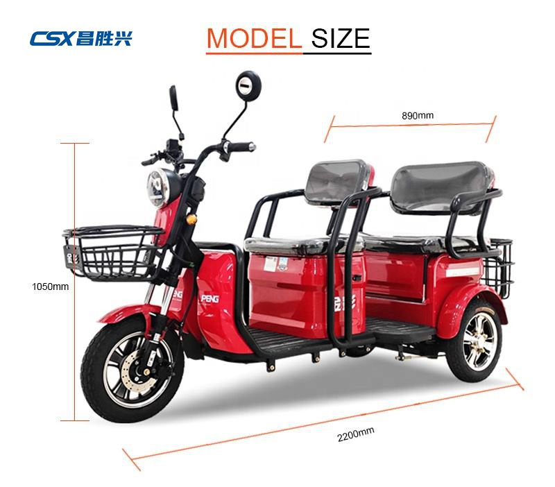 XD EEC COC Certificate Approved Models Register Trike Electric Tricycle for Adult Factory Support tuk tuk electric