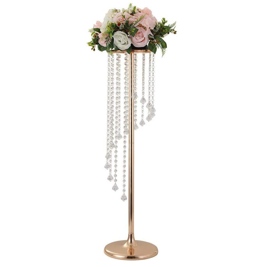 XA Metal High Tall Candelabra Flower Hurricanes Gold Candle Stands Wedding Table Centerpieces for Sale