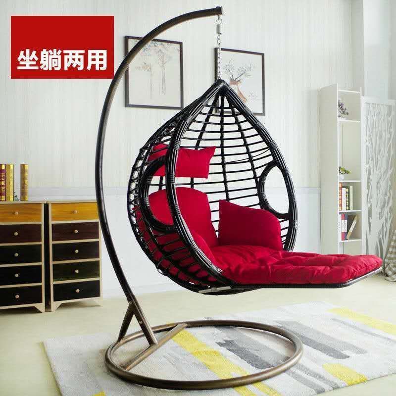 Coarse rattan pedal single bird nest hanging basket rattan chair swing balcony hanging basket chair outdoor rocking chair