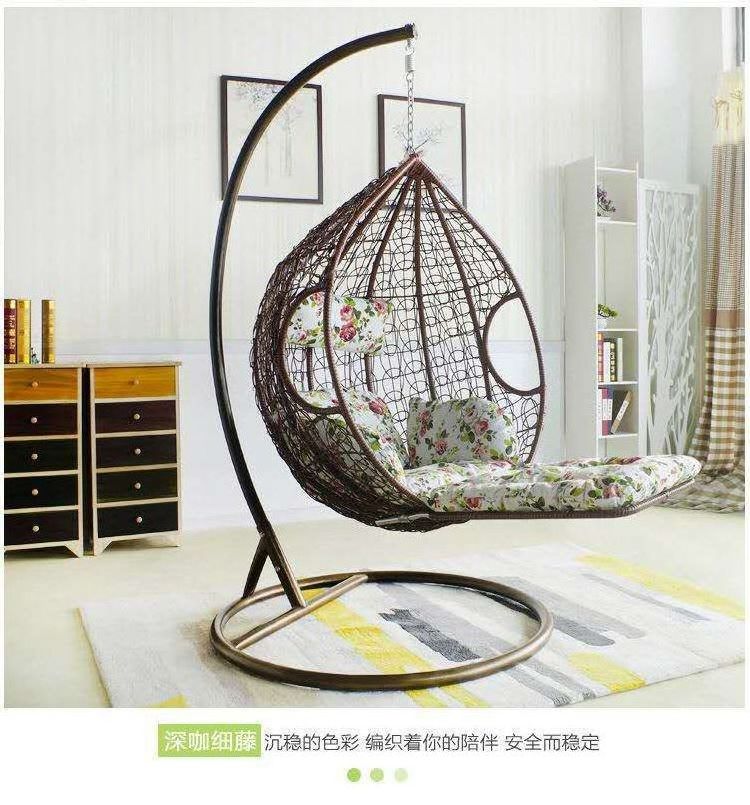 Coarse rattan pedal single bird nest hanging basket rattan chair swing balcony hanging basket chair outdoor rocking chair