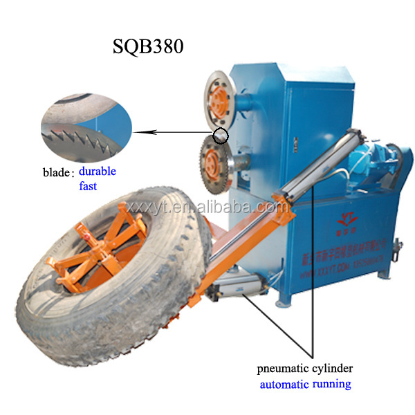 Multitype waste tyre cutting machine/used tyre sidewall cutter/scrap tyre cutter