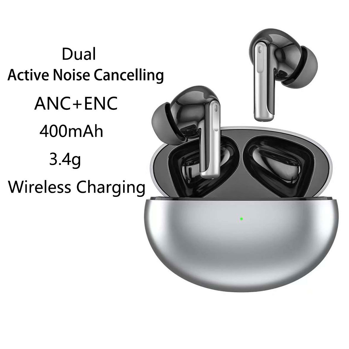 ROHS CR KC High Quality Noise Cancellation ANC ENC Bluetooth Quick Connect Smart Small Wireless Headphones Earbuds