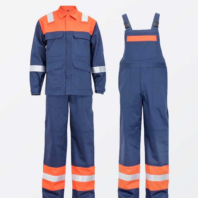 88%cotton 12%nylon 7OZ 10cal/cm2 arc flash ultrasoft Flame Resistant two piece work suit FR shirt and pant bib pant