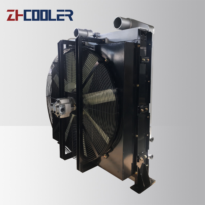 Plate Fin Air Cooled Hydraulic Oil Cooler With Motor Fan