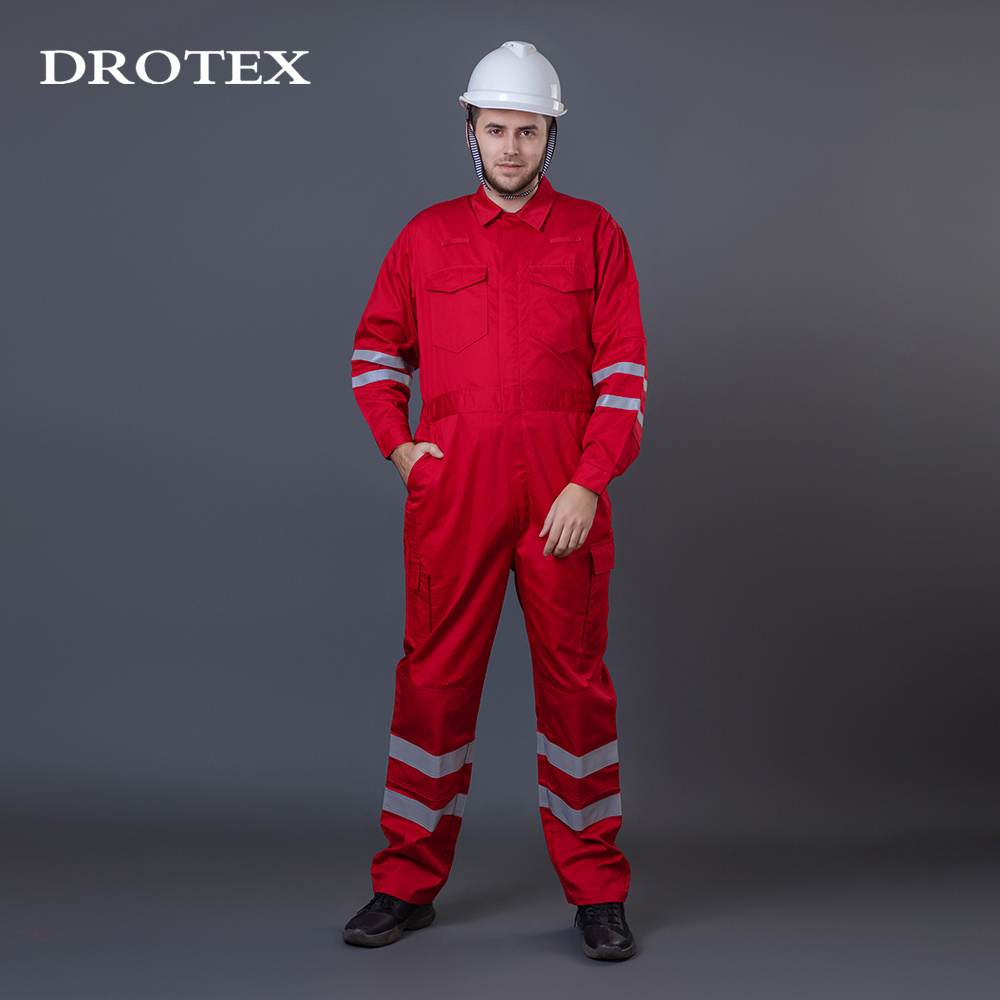 Oil Gas Electric Firefighting Workwear Fire Resistant Coverall Reflective Flame Retardant Safety Clothing Coverall