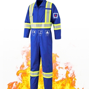 FR Reflective Safety Clothing OEM Acid Resistant Work Clothes Fire Retardant Clothing