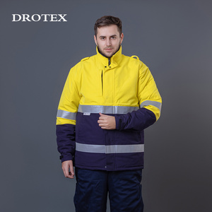 Cargo Electrician Protective Working Clothes Men Winter Jacket Reflective Fire Resistant Fr Safety Clothing Work Jacket