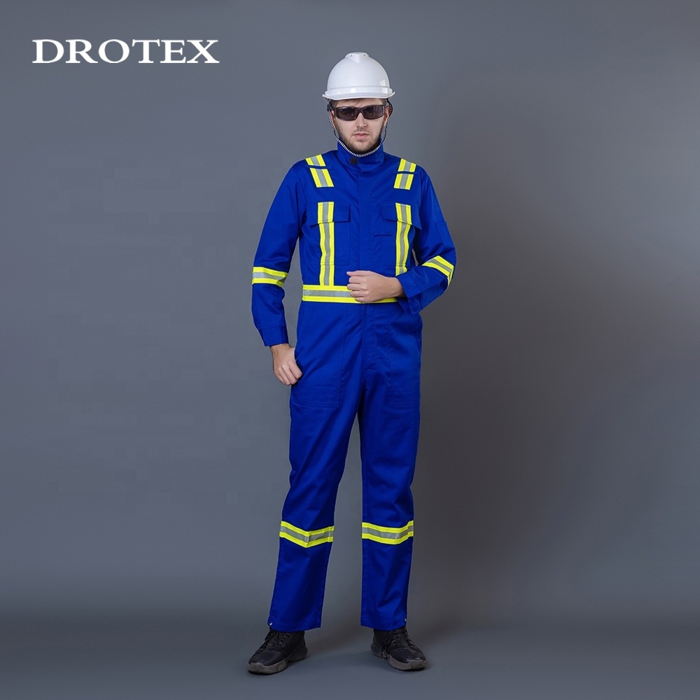 FR Reflective Safety Clothing OEM Acid Resistant Work Clothes Fire Retardant Clothing