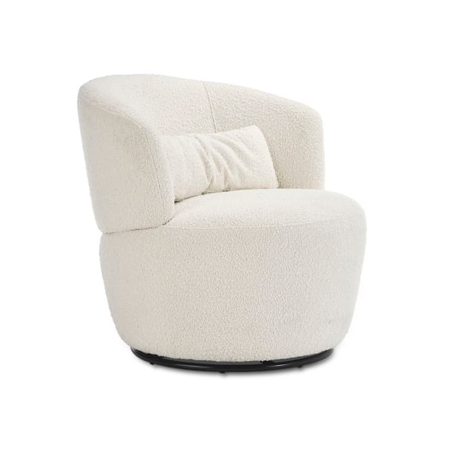 luxury lounge chair wool Chaise sillias White Boucle Accent chairs swivel Armchair modern sofa chair