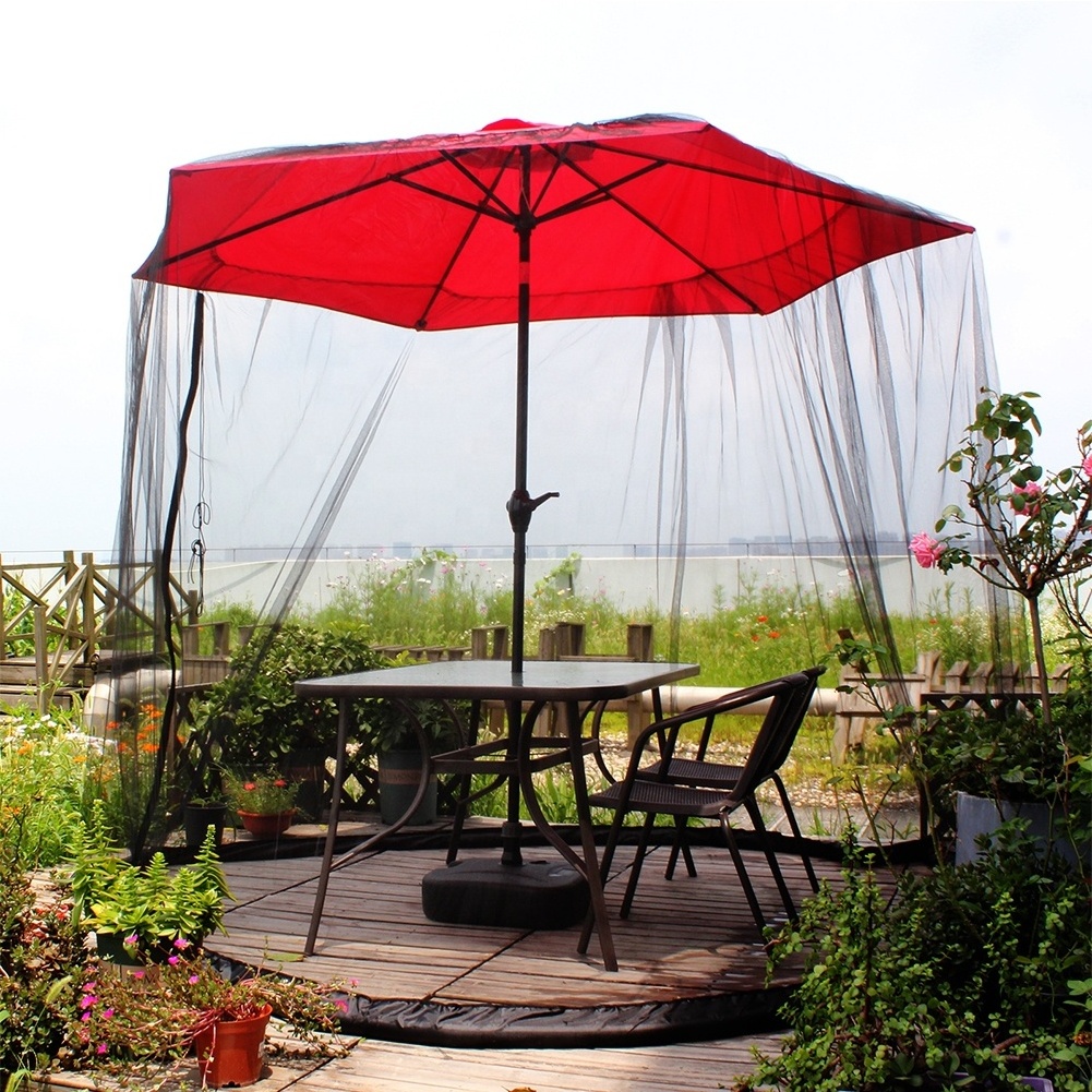 Patio Umbrella Mesh Patio Umbrella Mosquito Net Outdoor Insect-Proof Net Umbrella Accessories