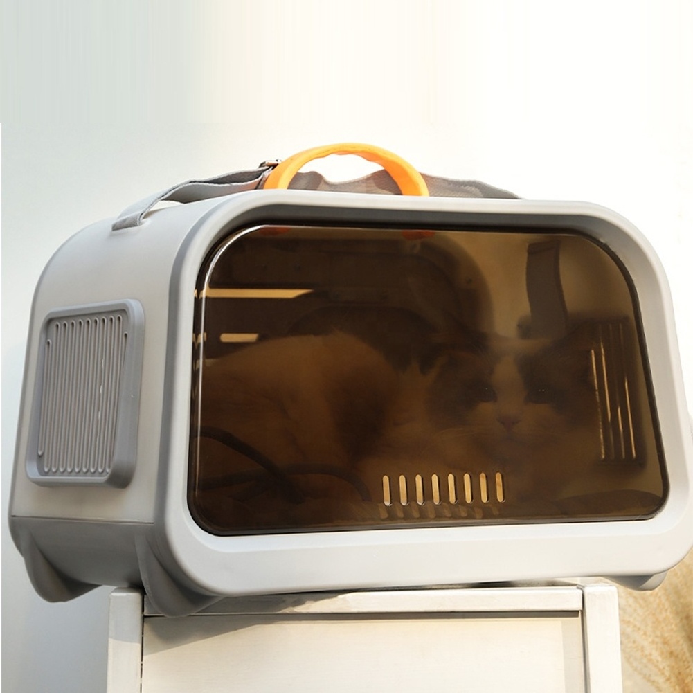 Plastic Cat Carrier Hard Outdoor Space Capsule Sided Door Cat Carrier