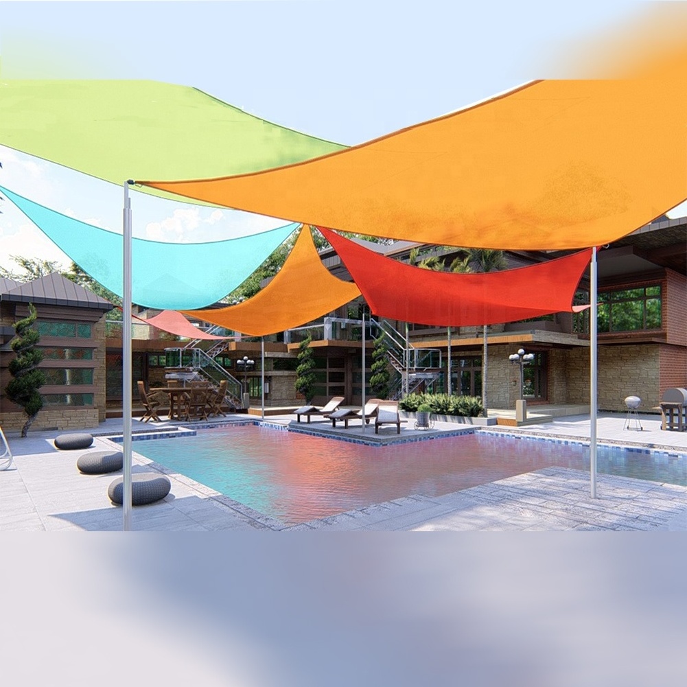 Hot Sale Sun Shade Sail Waterproof Outdoor Triangle Anti UV Cover for Backyard Pool, Waterproof Malla Sombra Sun Sail Canopy