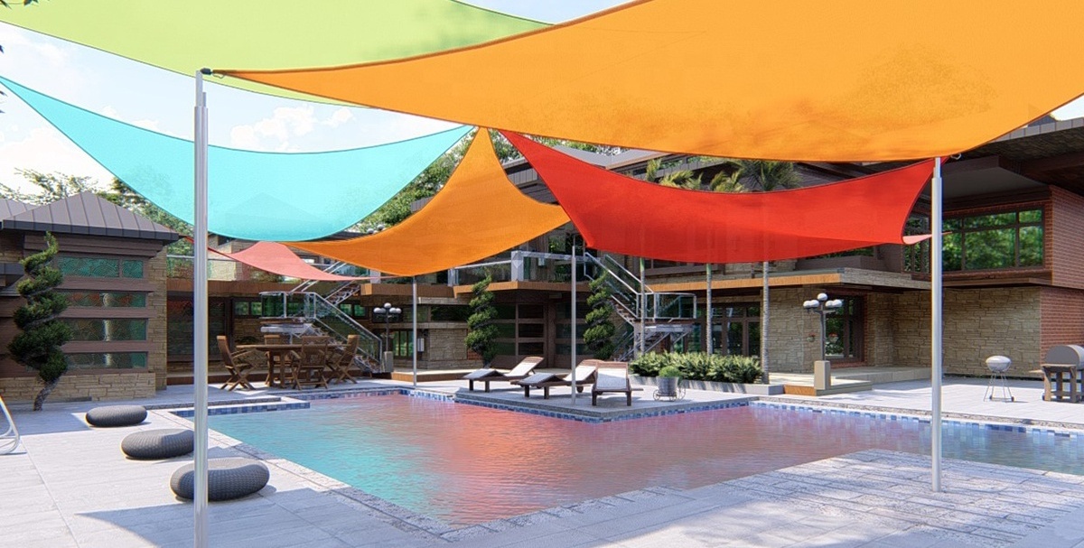 Sun Sail Shade Waterproof Malla Sombra Rectangle Sonnensegel Sonnenschutz UV Schutz 3x4m Waterproof Sun Shade