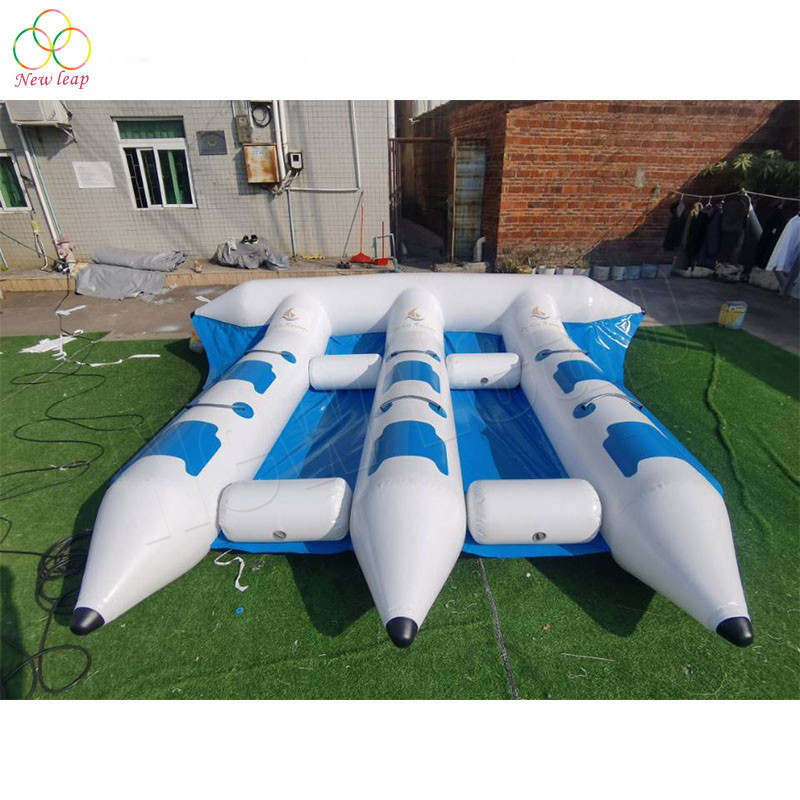 0.9mm PVC inflatable banana 6 people inflatable flyfish boat