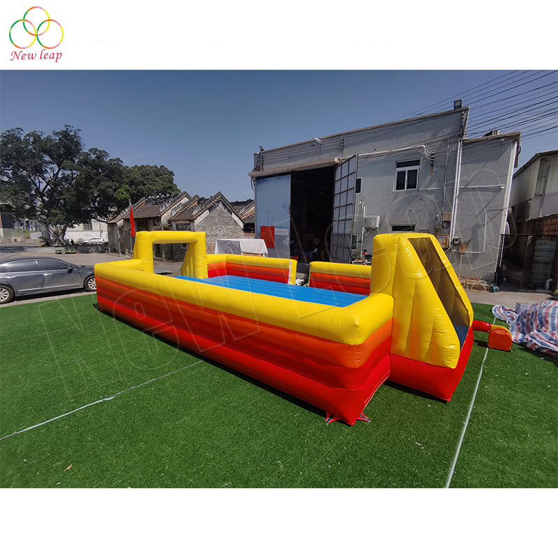 inflatable soapy sport area water football soccer field