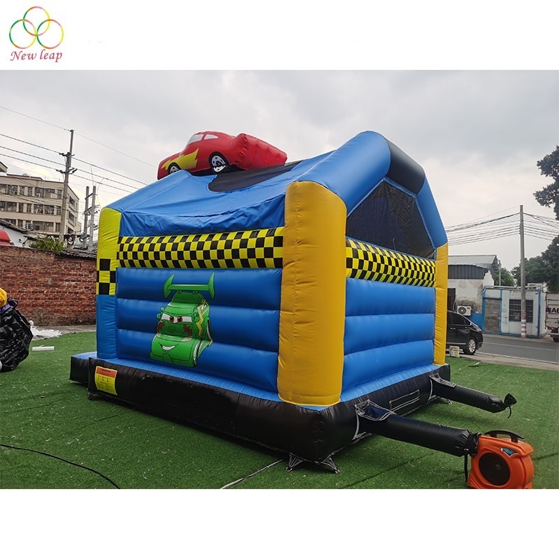 custom bouncy castle combo inflatable racing car bouncer with slide